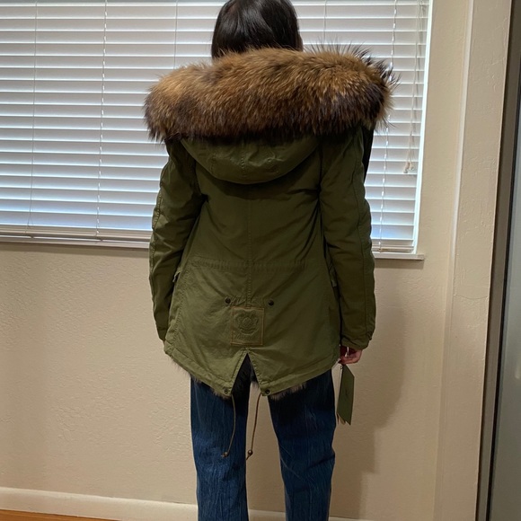 Mr & Mrs Italy | Army Mini Parka Patch with Fur - Picture 11 of 14
